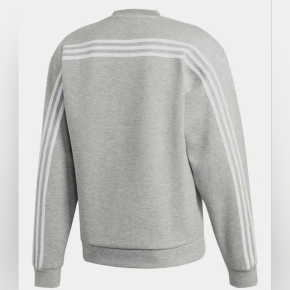 ADIDAS ESSENTIALS FLEECE SWEATSHIRT HEATHER GREY MEN'S SIZE XL BRAND NEW IN BAG - Picture 5 of 9